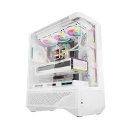 Carcasă pentru computer Darkflash DY460 (alb) + 4 ventilatoare ARGB