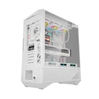 Carcasă pentru computer Darkflash DY460 (alb) + 4 ventilatoare ARGB