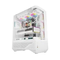 Carcasă pentru computer Darkflash DY460 (alb) + 4 ventilatoare ARGB