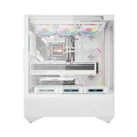 Carcasă pentru computer Darkflash DY460 (alb) + 4 ventilatoare ARGB