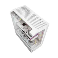 Carcasă pentru computer Darkflash DY460 (alb) + 4 ventilatoare ARGB
