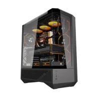 Carcasă pentru computer Darkflash DY460 (negru) + 4 ventilatoare ARGB