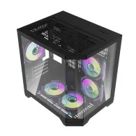 Darflash FT350 carcasă pentru calculator + 5 ventilatoare aRGB (negru)