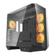 Darkflash DY470 carcasă pentru calculator (negru) + 4 ventilatoare + suport GPU