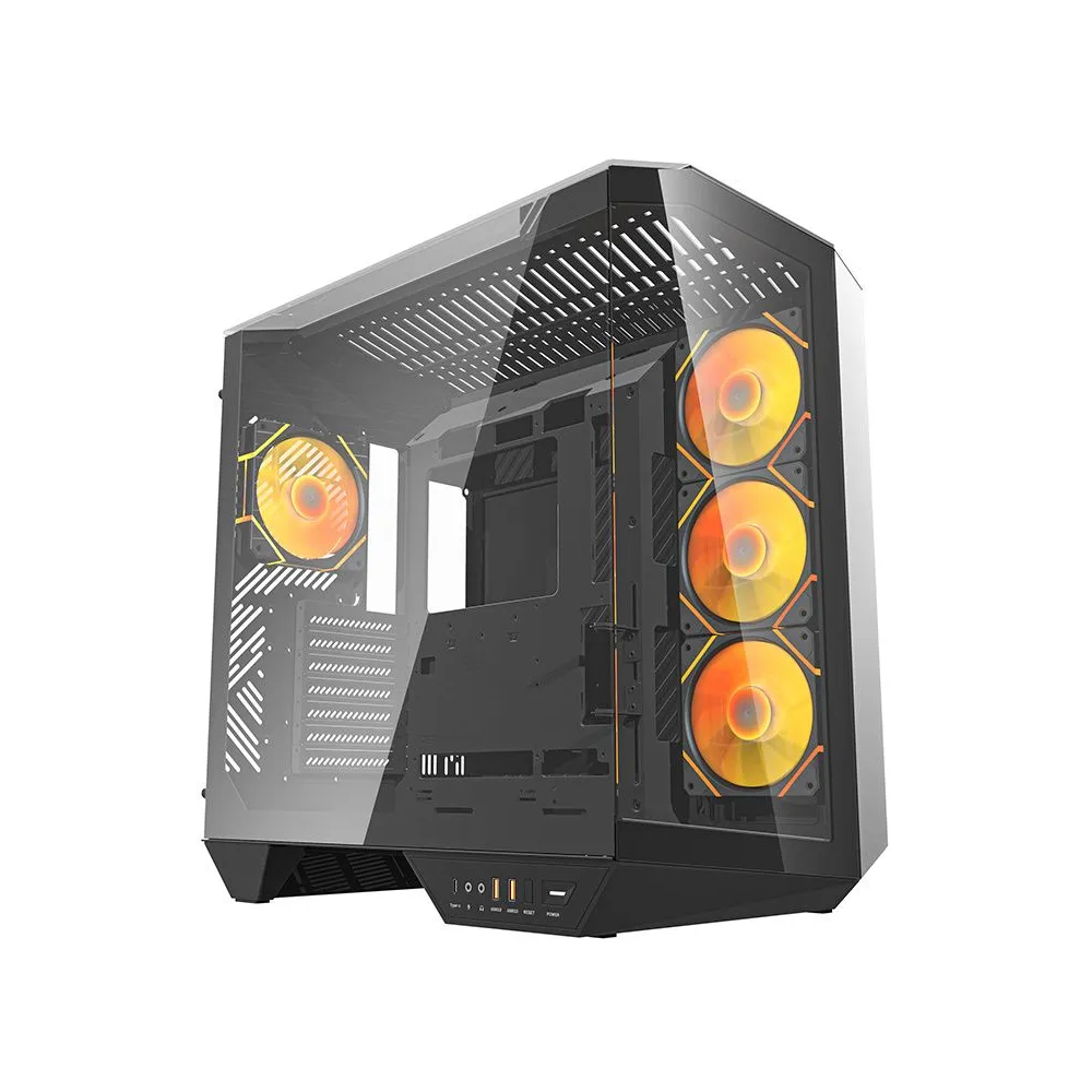 Darkflash DY470 carcasă pentru calculator (negru) + 4 ventilatoare + suport GPU