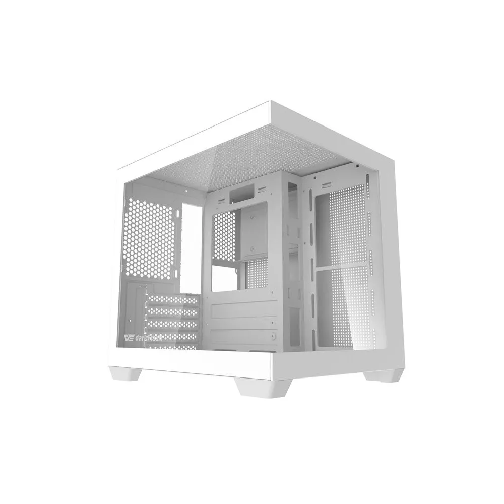 Darkflash C275P carcasă pentru calculator fără ventilatoare (alb)