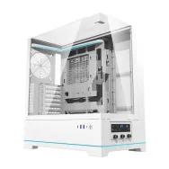 Darkflash DY450 carcasă pentru calculator fără ventilatoare (alb)