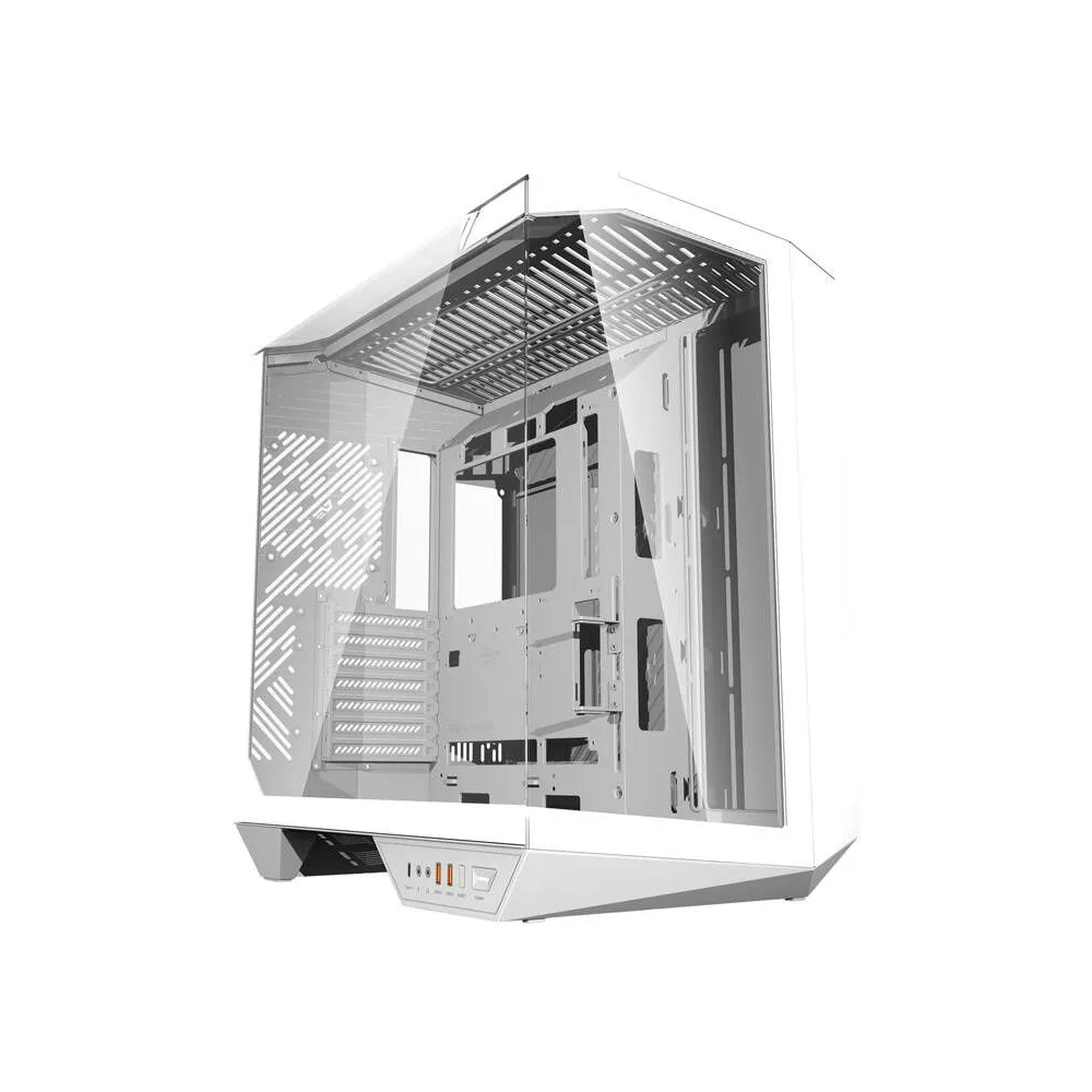 Darkflash DY470 carcasă pentru calculator fără ventilatoare (alb)