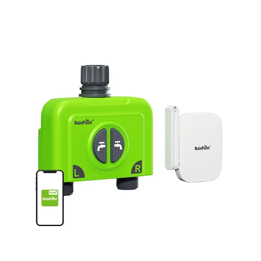 RainPoint WiFi Controler de irigare pentru 2 zone cu gateway