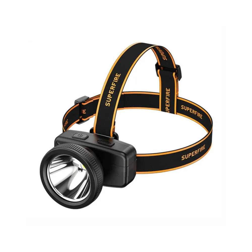 Lanternă frontală Superfire HL55 – 150 lm, USB-C, 4 moduri, 270 m