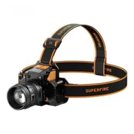 Lanternă frontală Superfire HL58 – 350 lm, USB, 3 moduri, 200 m