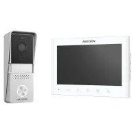 Kit videointerfon analogic 7inch, camera, conectare 2 fire - HIKVISION DS-KIS102-P-Aparent