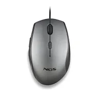 Mouse optic cu fir NGS Moth Gray, 1600dpi, silent click, adaptor USB-C, gri