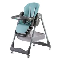 Scaun de masa cu inaltime reglabila, spatar ajustabil in 4 pozitii, pliabil, blue, U-Grow