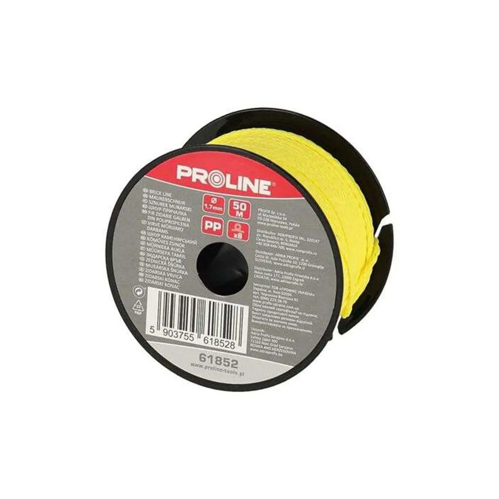 FIR ZIDARIE POLIPROPILENA / GALBEN - 1.7MM / 100M