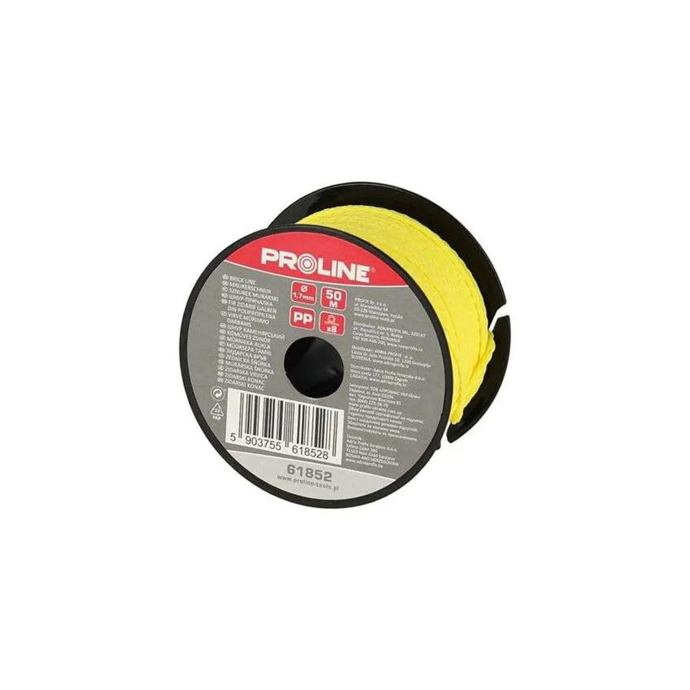 FIR ZIDARIE POLIPROPILENA / GALBEN - 1.7MM / 50M