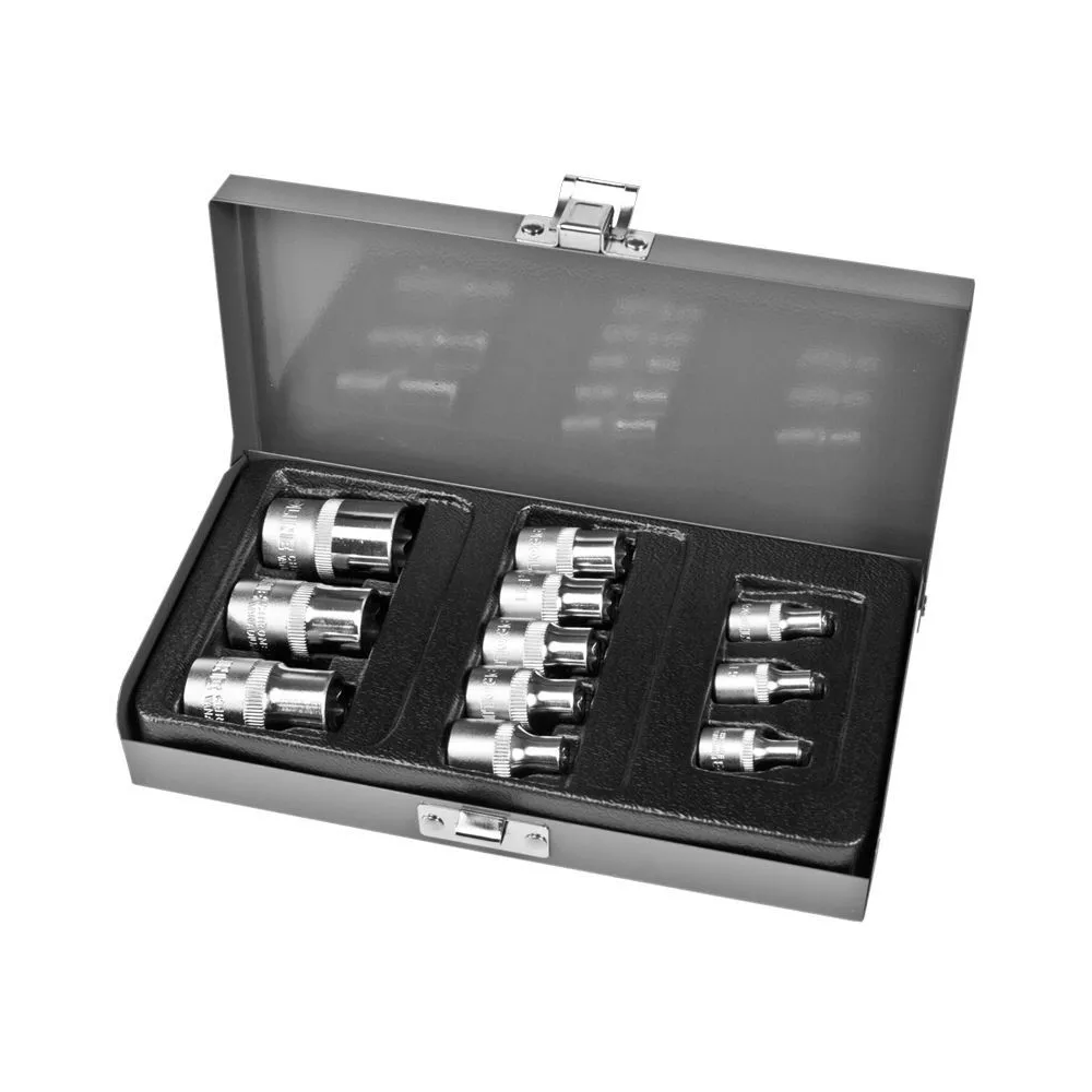 TRUSA TUBULARE TORX E4-E20 CU ADAPTOARE - 11P.