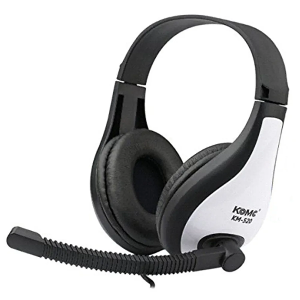 Casca cu microfon pe brat , conectare jack 2x 3,5mm Komc KM-520 TED302100 - PM1