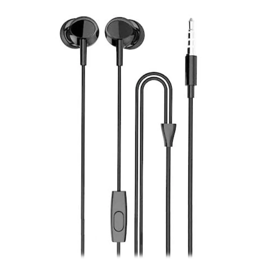 Casti telefon cu microfon NEGRU, M16 GOLF