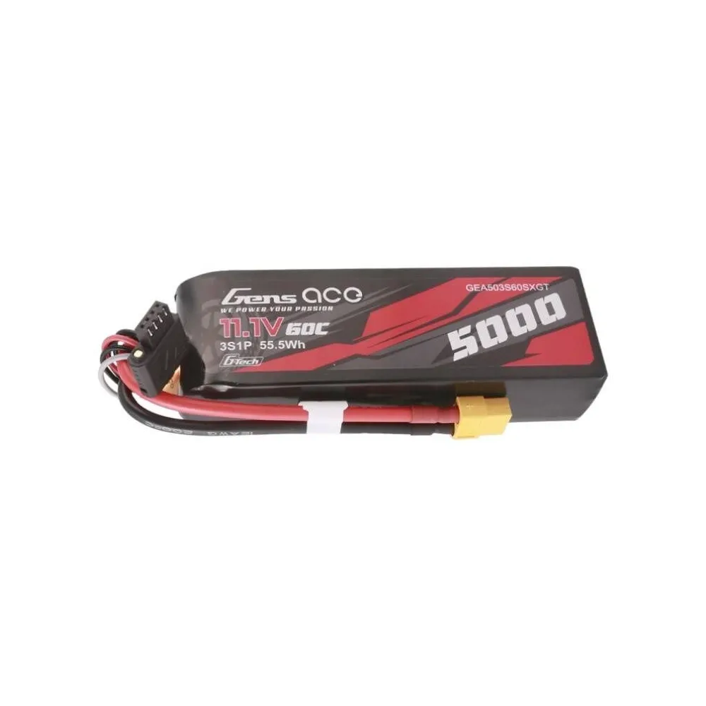 Gens ace G-Tech 5000mAh 11.1V 60C 3S1P Lipo cu XT60 Plug