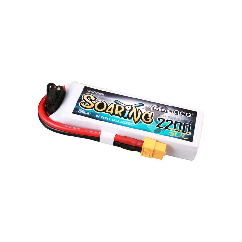 Gens ace G-Tech Soaring 2200mAh 11.1V 30C 3S1P Lipo Batte