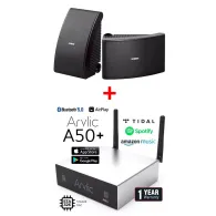 Pachet sonorizare Terasa exterior 2x50W cu streaming ARYLIC A50+ si boxe YAMAHA AW592
