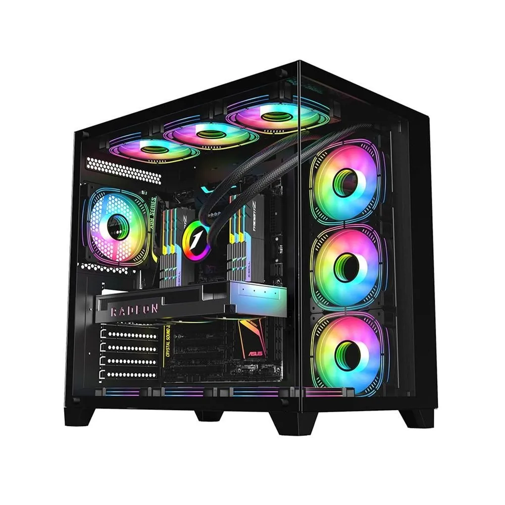 Carcasa 1STPLAYER Gaming MV8 TP BLACK