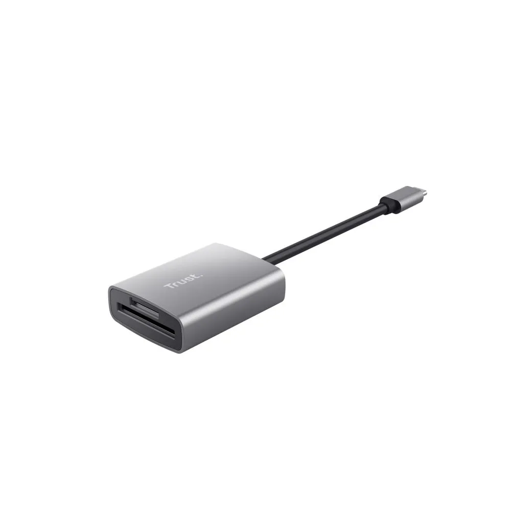 Cardreader USB-C Trust Dalyx Fast, carduri compatibile micro-SD, SD, gri