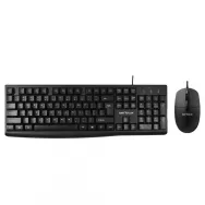 Kit Serioux cu fir, Tastatura: interfata USB, 104 taste, material ABS, US layout, lungime cablu 1.5m PVC, dimensiuni 440*159*25m