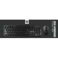 Kit Serioux cu fir, Tastatura: interfata USB, 104 taste, material ABS, US layout, lungime cablu 1.5m PVC, dimensiuni 440*159*25m