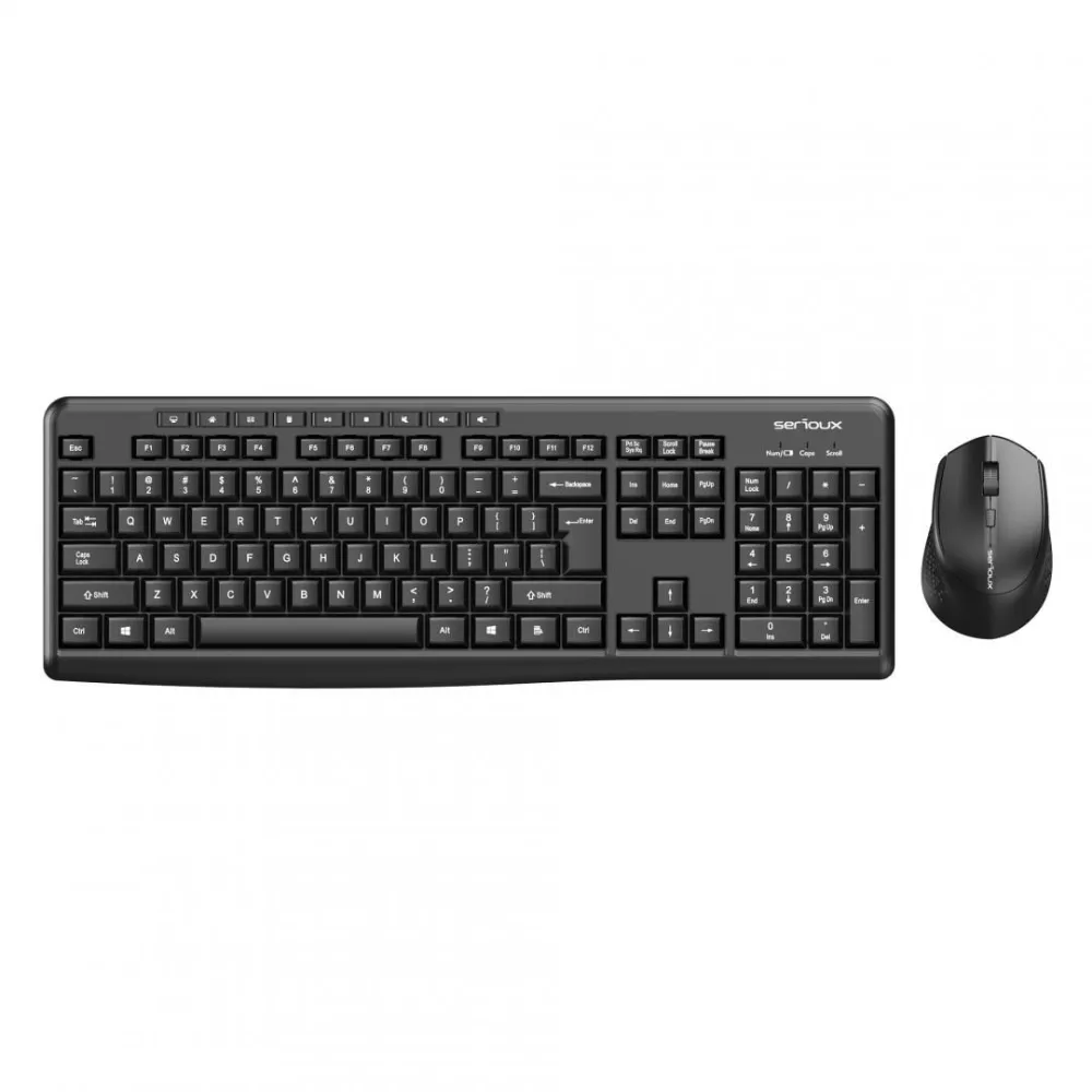 Kit tastatură și mouse wireless 2.4G Tastatură: cu rând independent de taste multimedia * Mod: 2.4G * Număr taste: 104 + 9 taste