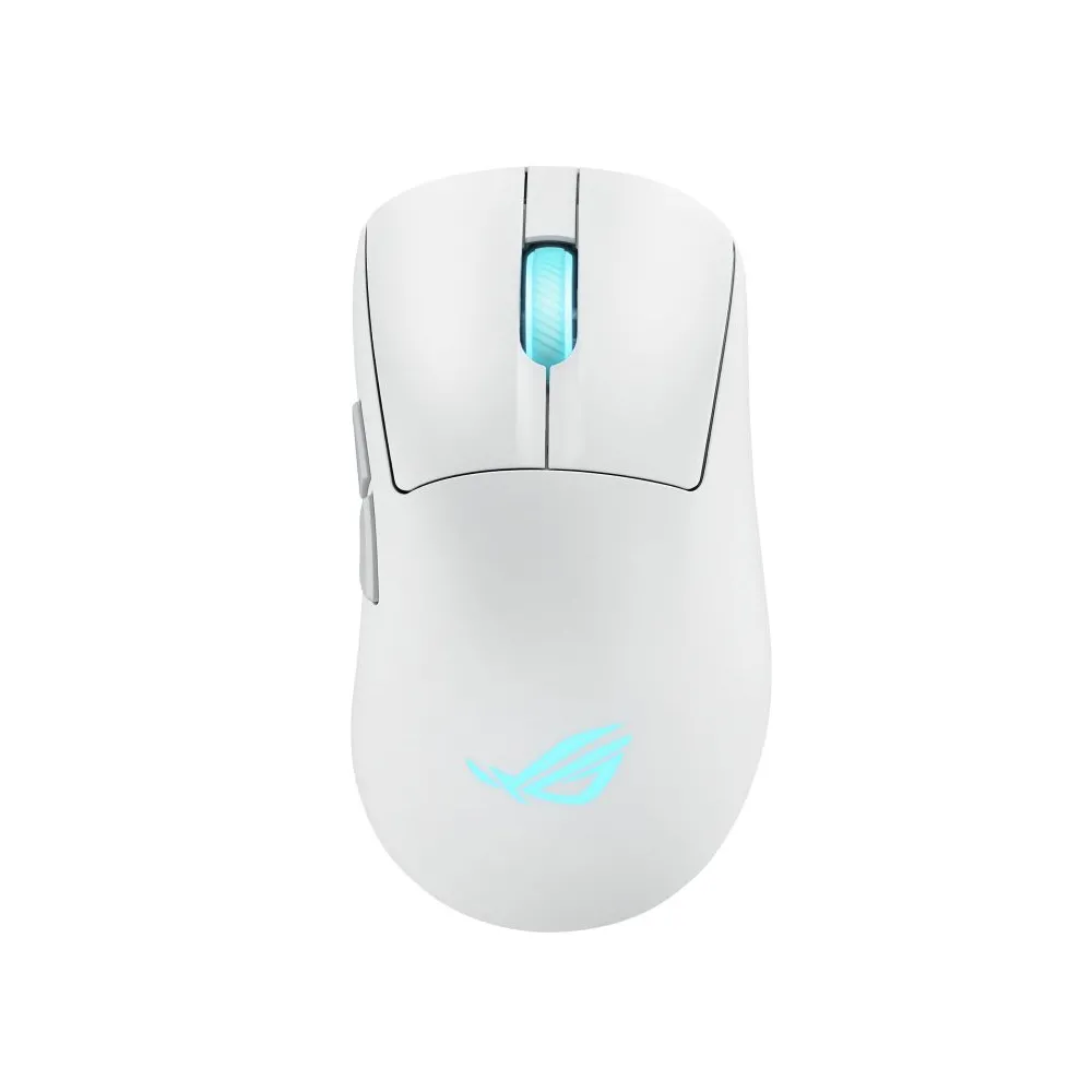 ASUS ROG Keris II Origin WHT. Form factor: Right-hand. Movement detection technology: Optical, Device interface: RF Wireless + B