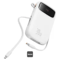 POWER BANK Baseus Qpow2 Digital Display, 10000mAh, 30W, 2 x USB Type-C output/input, 1 x USB, include cablu USB Type-C la USB Ty