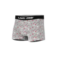 SET 3 BOXERI BARBATI CU MODEL NEGRU-GRI-ROSU - S