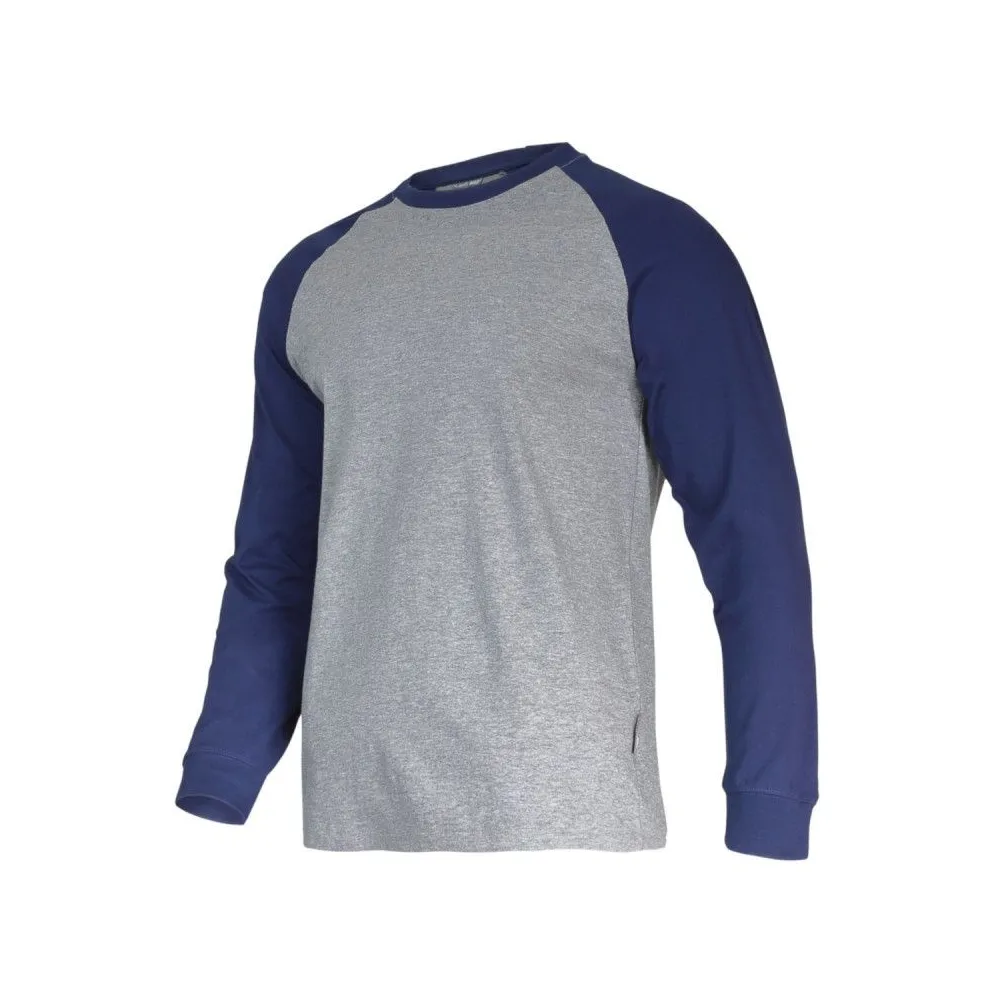 TRICOU BUMBAC CU MANECA LUNGA / GRI-ALBASTRU - 2XL