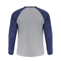 TRICOU BUMBAC CU MANECA LUNGA / GRI-ALBASTRU - M