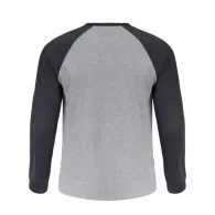 TRICOU BUMBAC CU MANECA LUNGA / GRI-NEGRU - M