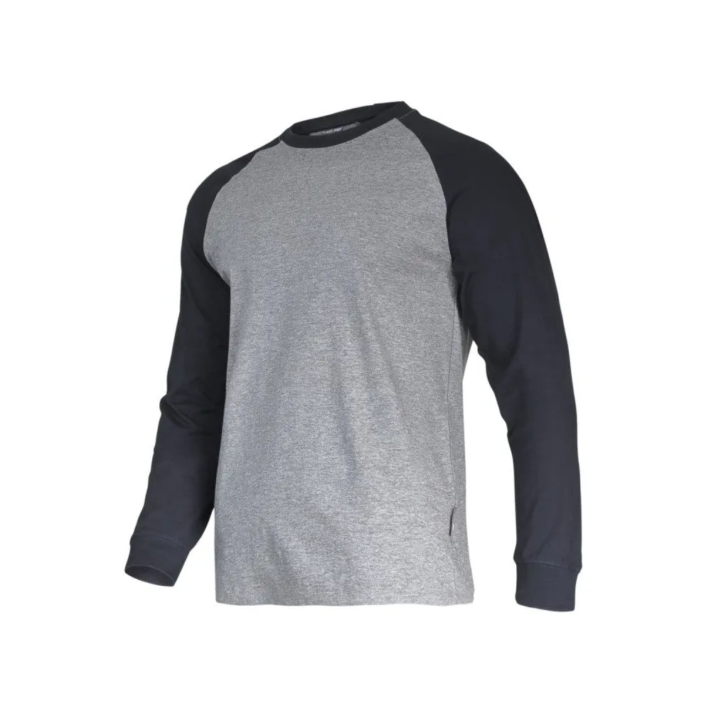 TRICOU BUMBAC CU MANECA LUNGA / GRI-NEGRU - XL