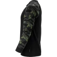 TRICOU BUMBAC CU MANECA LUNGA / NEGRU-CAMUFLAJ - L