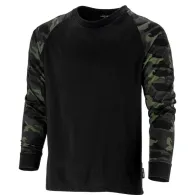 TRICOU BUMBAC CU MANECA LUNGA / NEGRU-CAMUFLAJ - M
