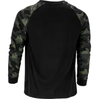 TRICOU BUMBAC CU MANECA LUNGA / NEGRU-CAMUFLAJ - M