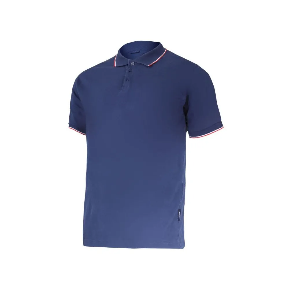 TRICOU BUMBAC POLO SUBTIRE / ALBASTRU - S