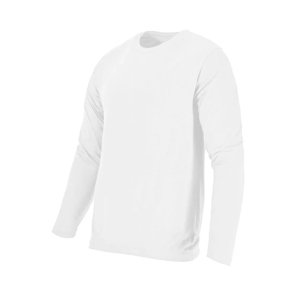 TRICOU BUMBAC SUBTIRE CU MANECA LUNGA / ALB - 2XL