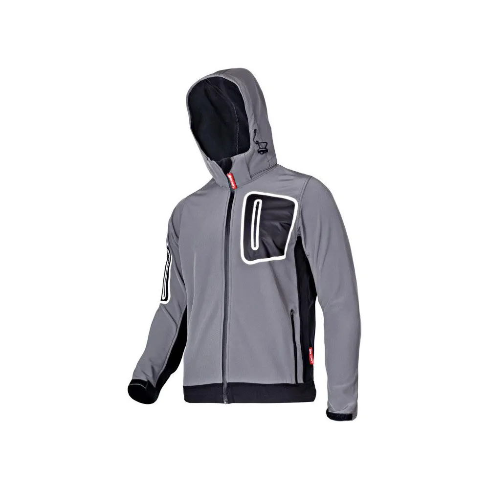 JACHETA ELASTICA CU GLUGA / GRI - XL