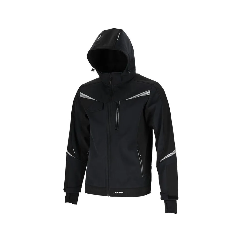 JACHETA ELASTICA CU GLUGA / NEGRU - L