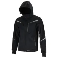 JACHETA ELASTICA CU GLUGA / NEGRU - L