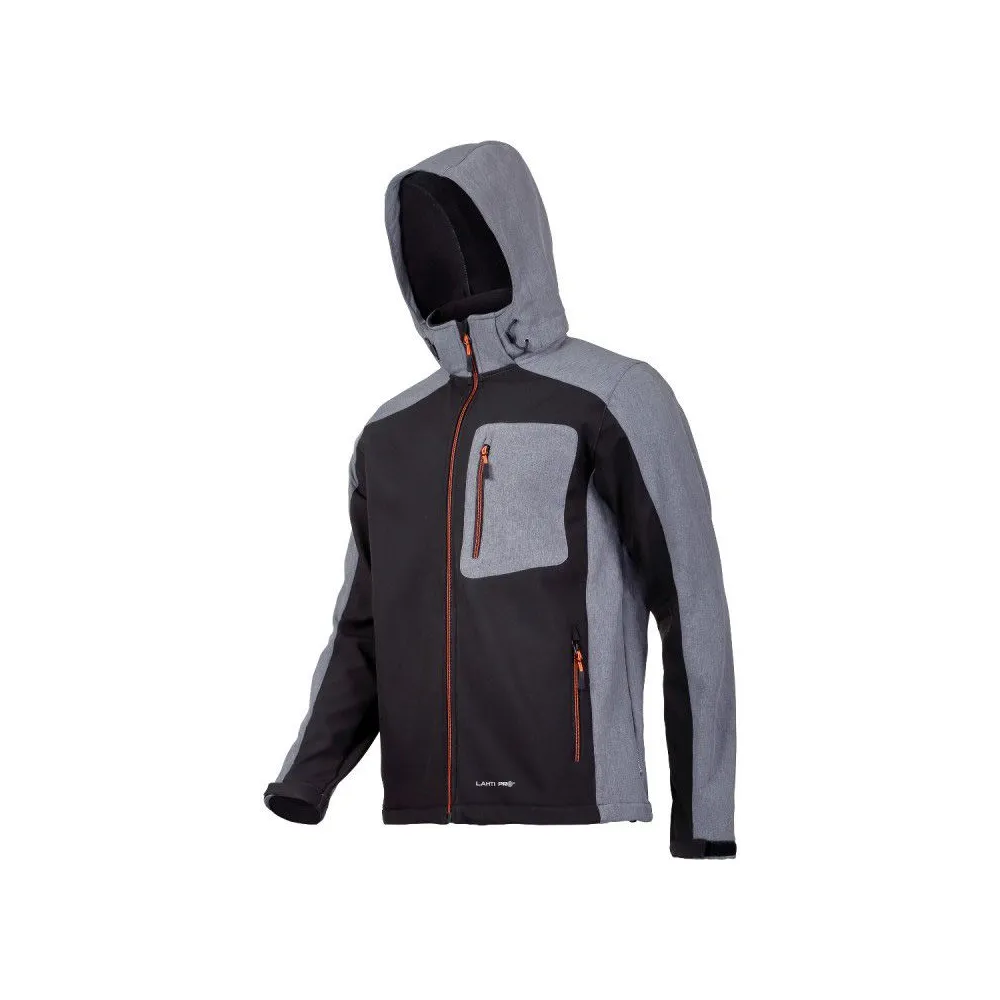 JACHETA ELASTICA CU GLUGA / NEGRU - XL