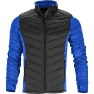 JACHETA CU IMPRIMEU SI MATLASARE / ALBASTRU-NEGRU - L