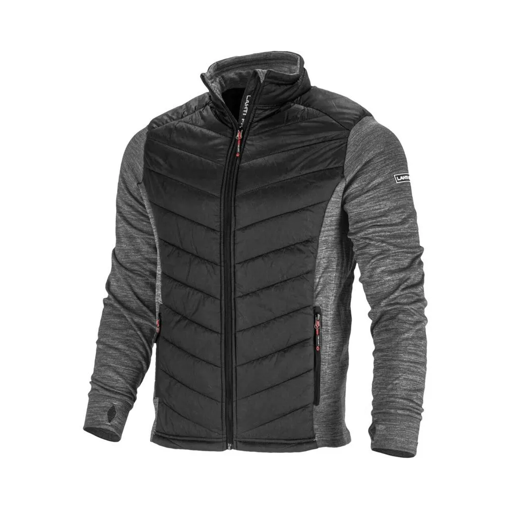 JACHETA CU IMPRIMEU SI MATLASARE / GRI-NEGRU - 3XL