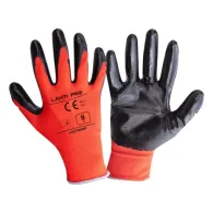 MANUSA NITRIL CU POLIESTER / NEGRU-ROSU - 7